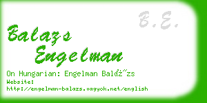 balazs engelman business card